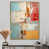 Toile avec cadre flottant or