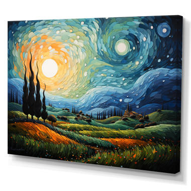 Tiny starry night on 4x4 canvas! Happy birthday Van Gogh! : r