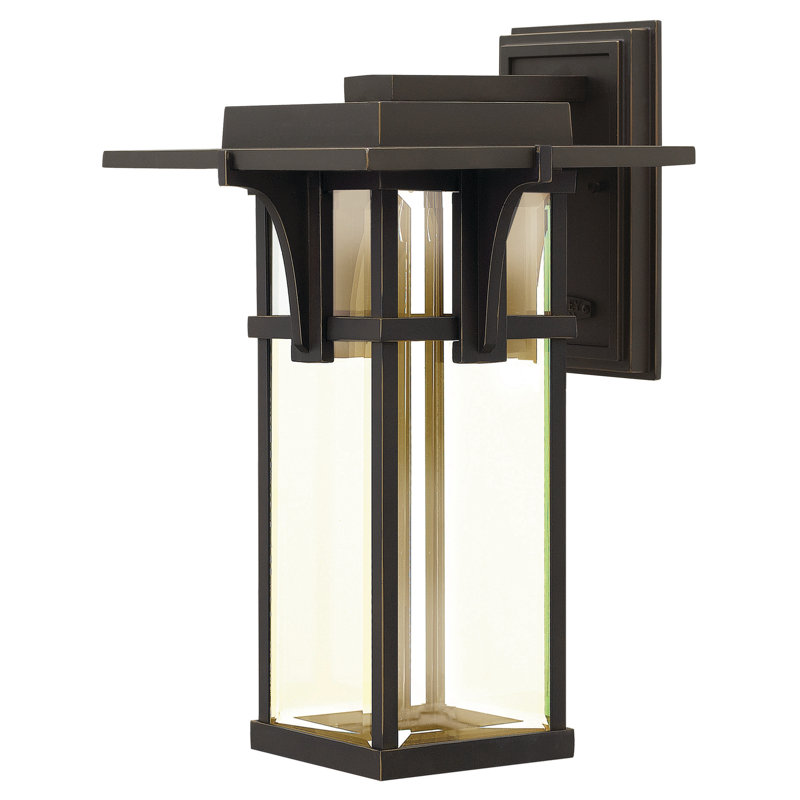 Manhattan Single Light Outdoor Wall Mount Lantern - Clear Beveled Glass, 18.5" H x 11.25" W x 12.5
