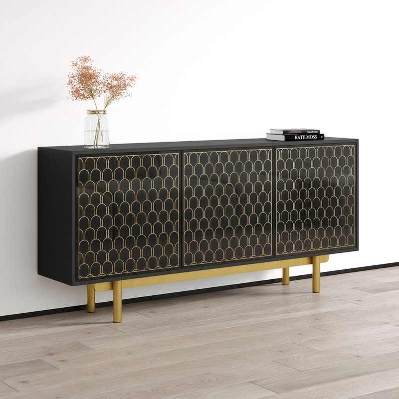 Buffet noir 67,4 po Karp, Noir