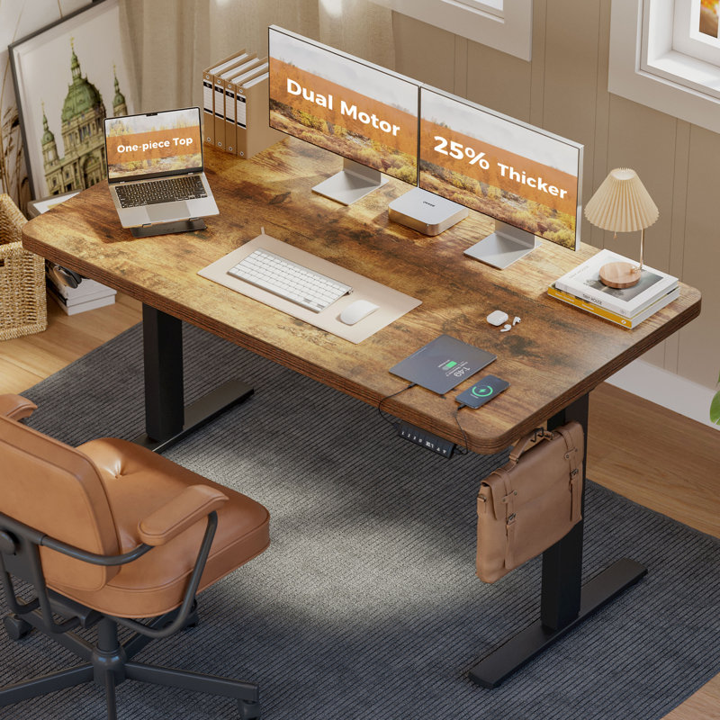Bureau pour travailler debout 55 po, L 55 po x P 31 po, Rustic Brown/Black