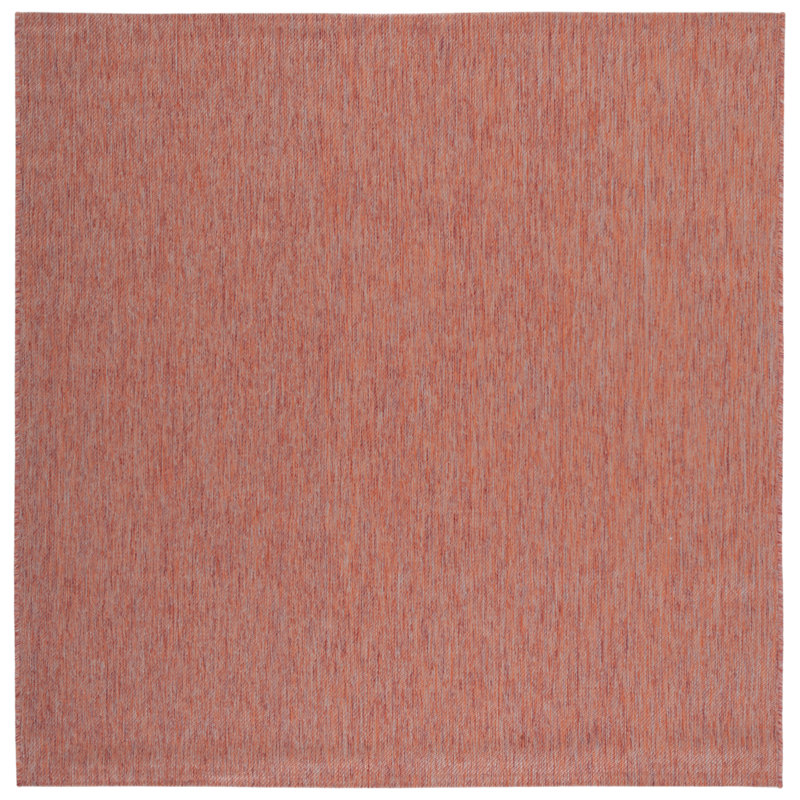 Ephraim Performance Solid Color Indoor/Outdoor Area Rug, Square 4'