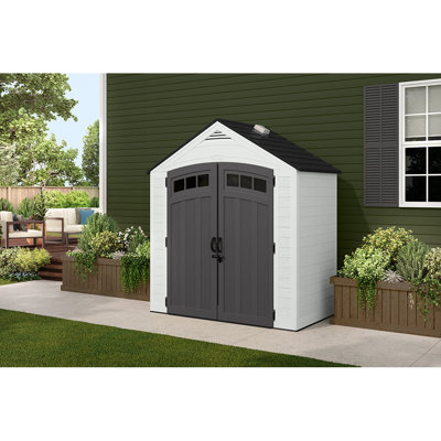 7 ft. W x 4 ft. D Resin Horizontal Storage Shed
