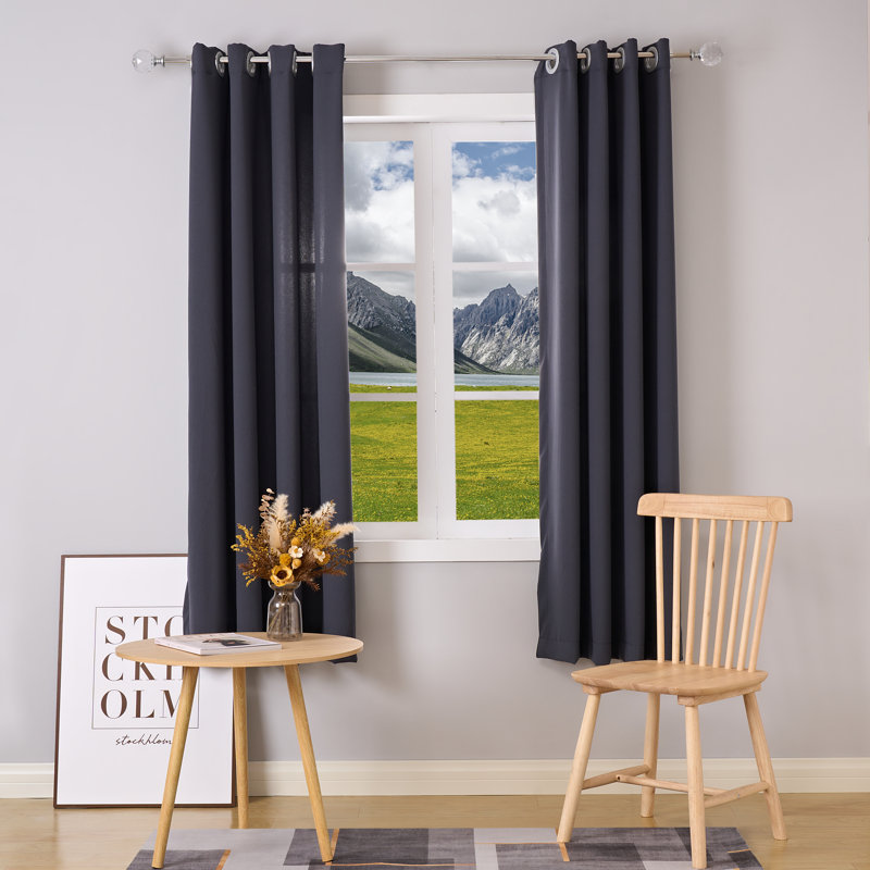 Tringle à rideaux simple réglable Marun x 0,75 po de largeur totale Marun, 48" - 86", Chrome