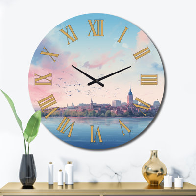 Horloge murale Boston City Skyline