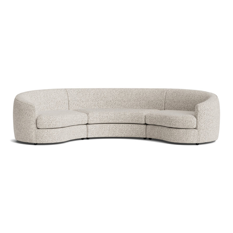 Giselle 3-Piece Sectional, Performance Boucle - Dove Gray