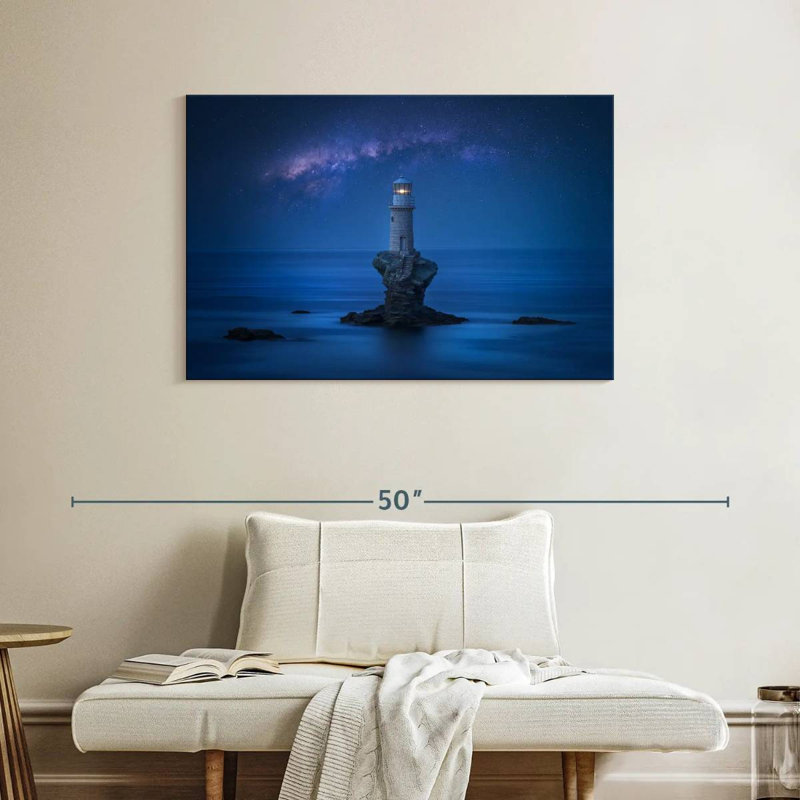 Ethereal tourlitis lighthouse Aletra, H 26 po x l 39 po