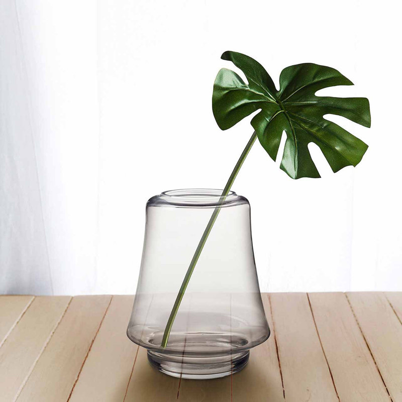 Vase de table en verre recyclé 8 pouces, capacité de 77 oz