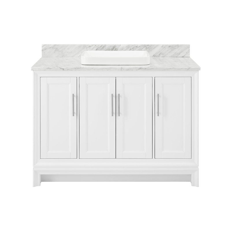 Anahem 48" Single Bathroom Vanity Set, White, 8" Widespread