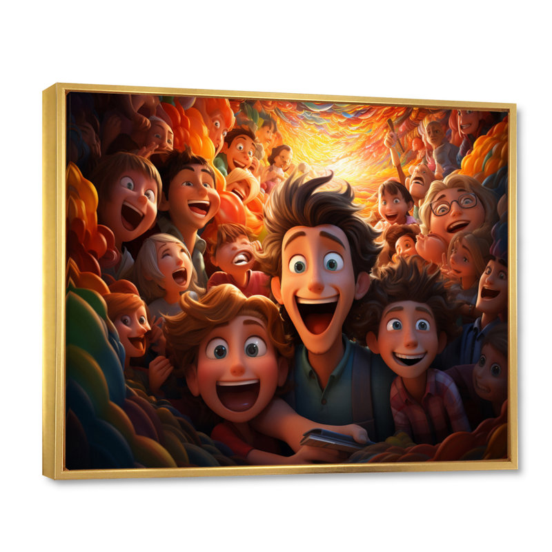 «Animations at the Amusement Park III», reproduction sur toile, H 12 po x l 20 po x P 1 po, Cadre flottant doré