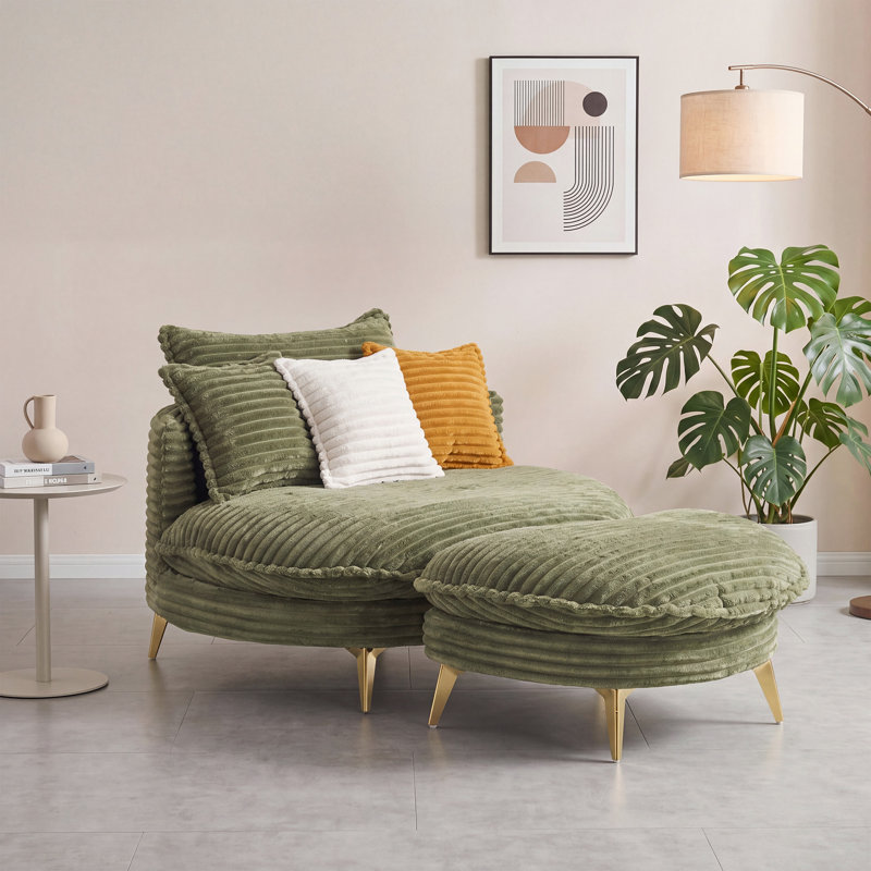 Canapé-lit Aurora Mid-Century, Vert