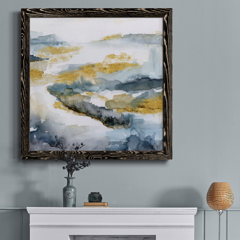 Waterway I-Premium, toile encadrée - prête à être accrochée, Cadre noir, H 17 po x l 17 po x P 1,5 po