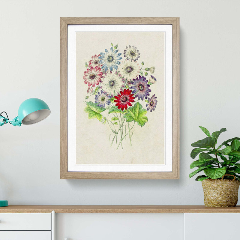 Bunch of Wild Flowers - Framed Print, Oak Framed, 48cm H x 36cm W x 2cm D