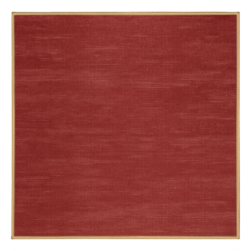 Machine Washable Solid Brown Area Rug, Carré 5 pi