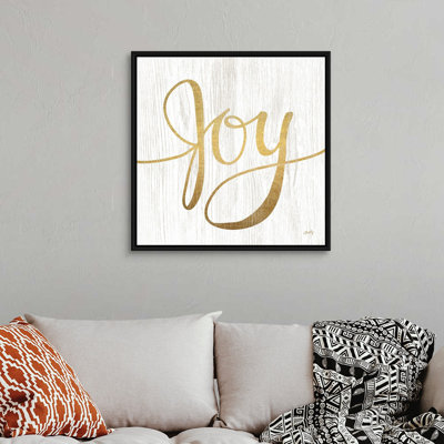 Reproduction d’art textuel sur toile, "Joy" par Misty Michelle