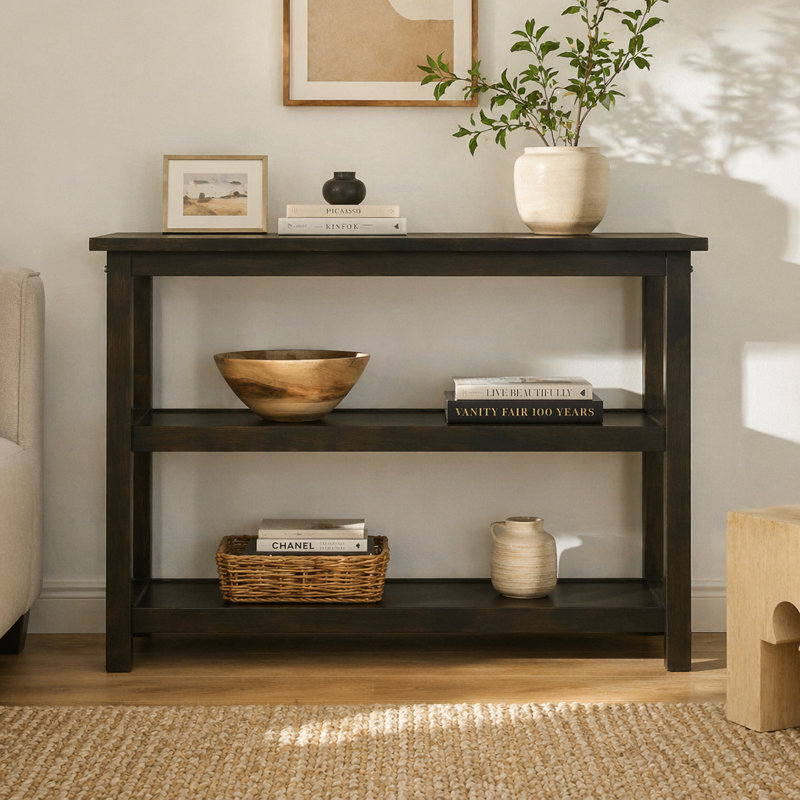 Console 2 portes en bois Merlot foncé