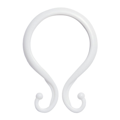 Kenney Rust-Proof Plastic Shower Curtain Double Hooks