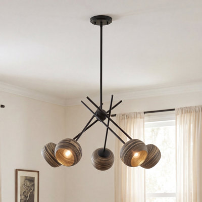 Ashen 5-Light Chandelier in Matte Black