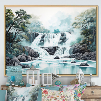 «Waterfall Cliff Scenery Magic II», reproduction sur toile