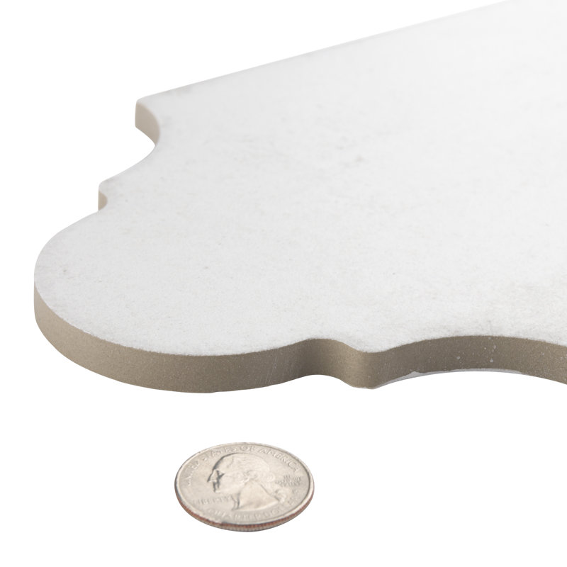 Alhama Provenzal 6" x 13" Porcelain Stone Look Wall & Floor Tile, White