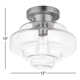 Hopson Single Light Glass Flush Mount