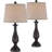 Ensemble de lampes de table noires 25 po Abbigal