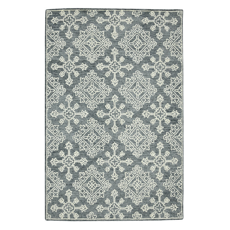 Laurent Transitional Geometric Natural Wool Area Rug