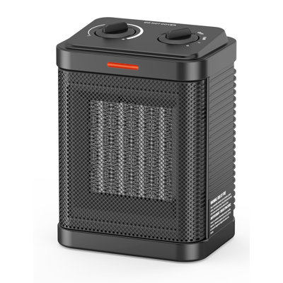 MENSARJOR Space Heater for Indoor Use, 1500W PTC Heater with Thermostat, Small Space Heater 2S Rapid Heating, 3 Modes, Electric Portable Heater with Safety Prot