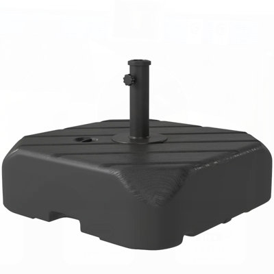 Base de parasol de jardin durable et remplissable avec mobilité facile et résistance aux intempéries pour une utilisation extérieure