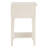 Erro White Finish Beige Linen Drawer 1-Drawer Nightstand