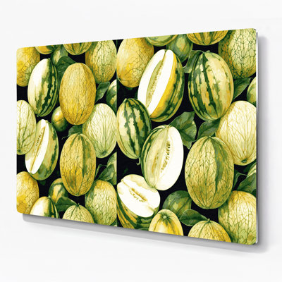 «Fruit Galia Melon», art mural en métal beige