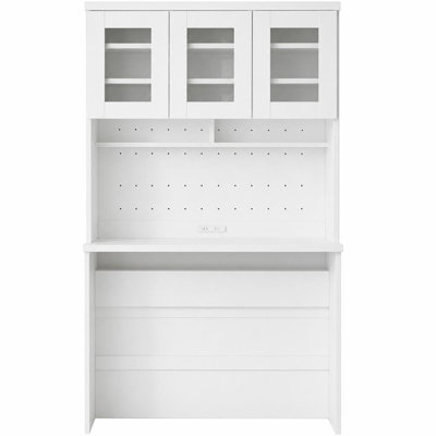 Armoire de cuisine 71,5 "avec rangement pour poubelle, armoire de rangement pour huche de cuisine avec support pour micro-ondes et tiroir, armoire de cuisine autoportante avec tablettes réglables, armoire à café