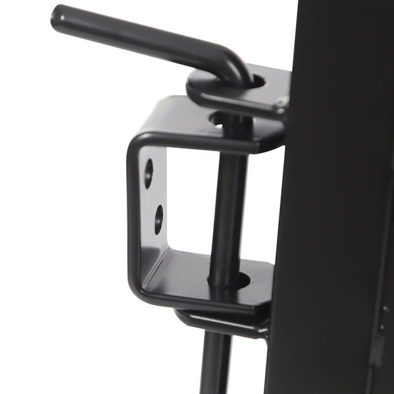 Barrière de sécurité portable extensible avec roues, Noir