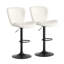 Adjustable Height Counter Stool with Metal Frame-1457350103