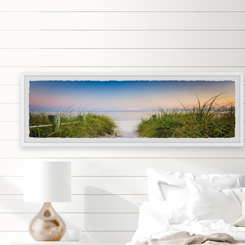 «Ocean Sunset», reproduction de photo panoramique sur papier encadrée, H 15 po x l 45 po