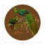 Family Pheasants Pinot Vegan Leather Round Coasters-298883834