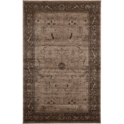 Tapis brun à motif oriental Soledad