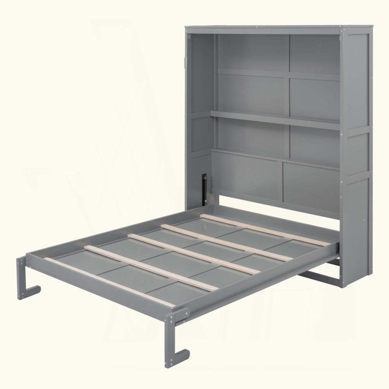 Lit escamotable Murphy avec tablettes, peu encombrant et multifonctionnel pour les petits appartements et studios