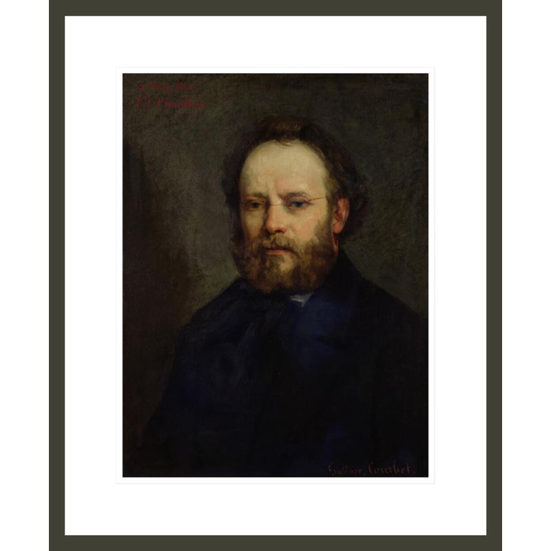 Portrait de Pierre Joseph Proudhon (1809-65) par Gustave Courbet, impression giclée encadrée, H 21,58 po x l 17,75 po