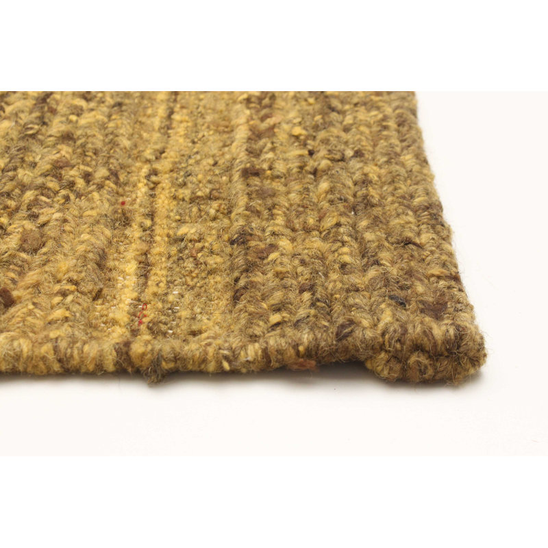 Tapisserie naturelle olive Kilim 6 pi 4 po x 6 pi 6 po
