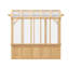 Serre-pergola combinée en cèdre naturel avec étagères, 81,2 po H x 108 po L