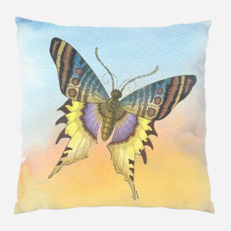Coussin Butterfly, Microsuède, Intérieur