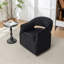 Fauteuil demi-tonneau pivotant en velours de 27,6 po Fumiyo-1921688355