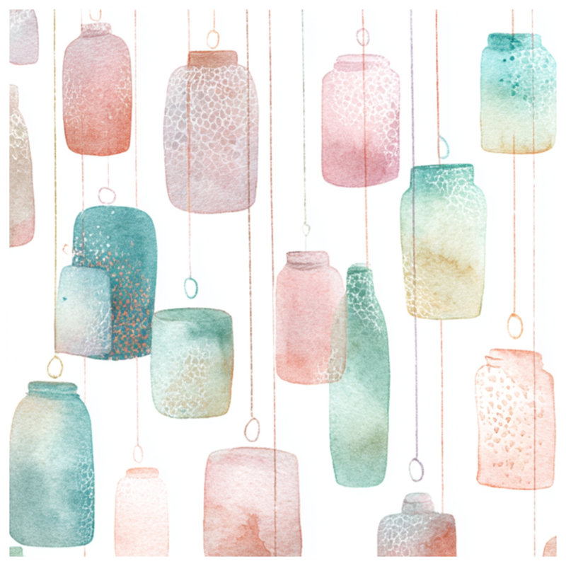 Watercolor Hanging Lanterns Blankets, 60in W x 80in H