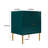 24.4" Tall 2-Drawer High Gloss Nightstand-2111079105
