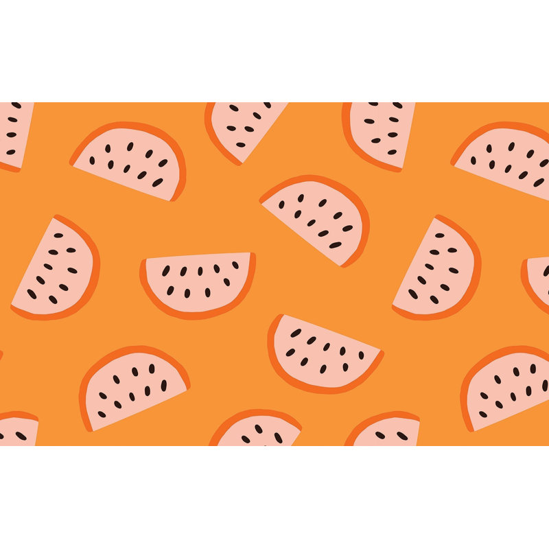 Murale pelez et collez de qualité supérieure - Tranches de melon d'eau, L 210 po x L 144 po
