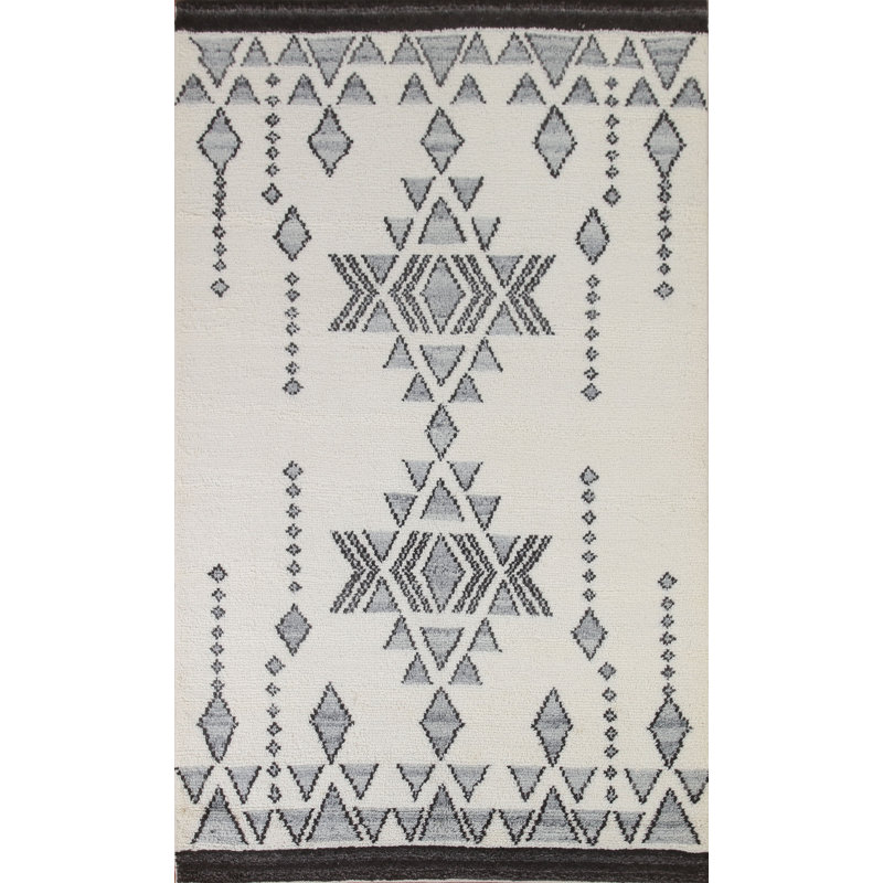 Tapis géométrique indien 5 x 8