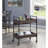 Jerrick Walnut & Black Finish Serving Cart