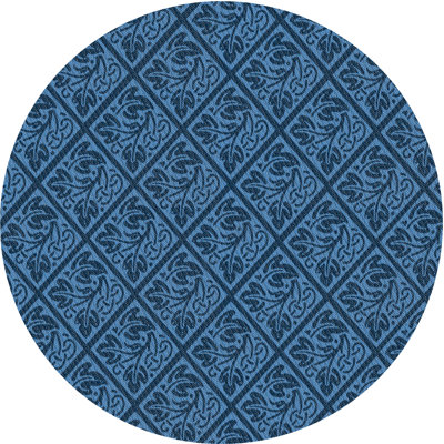 Tapis bleu tissé à la machine