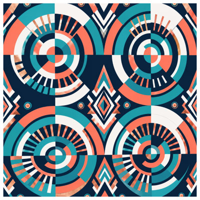 Geometric Circular Pattern Blankets